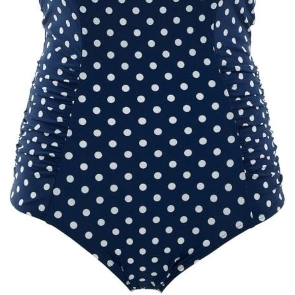 Panache Anya Spot One-Piece Underwire Swimsuit (SW1010)- Navy/Ivory - Size 34 - Picture 4 of 7